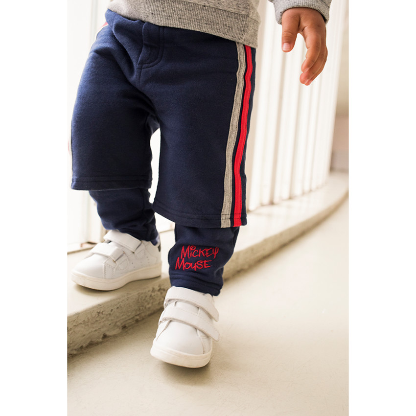 Chándal de felpa con estampado con ©Disney Mickey y bermudas con efecto 2 en 1 