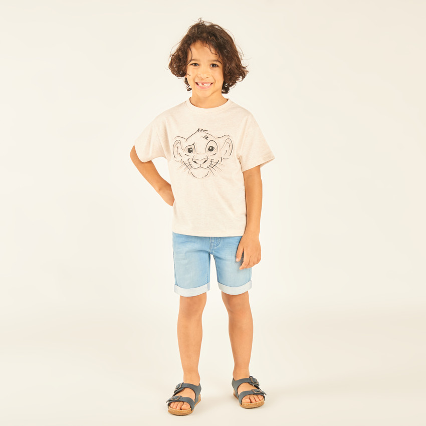 Camiseta de manga corta con estampado de El Rey León de Disney para niño. 