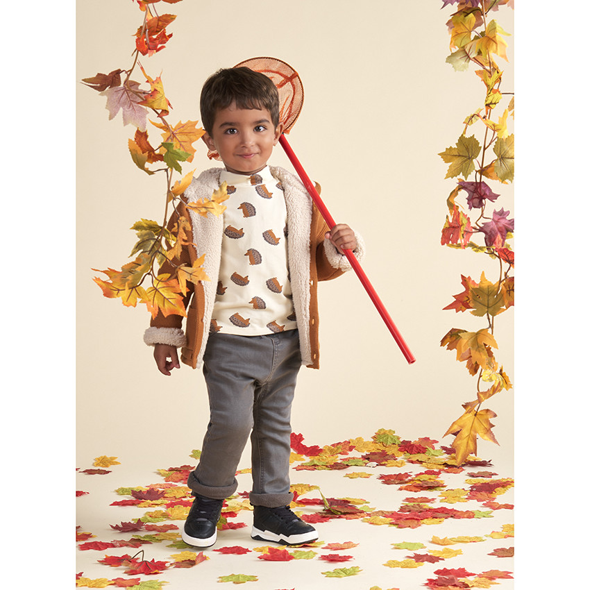 Pack de 2 camisetas interiores de cuello vuelto de punto para bebé niño 