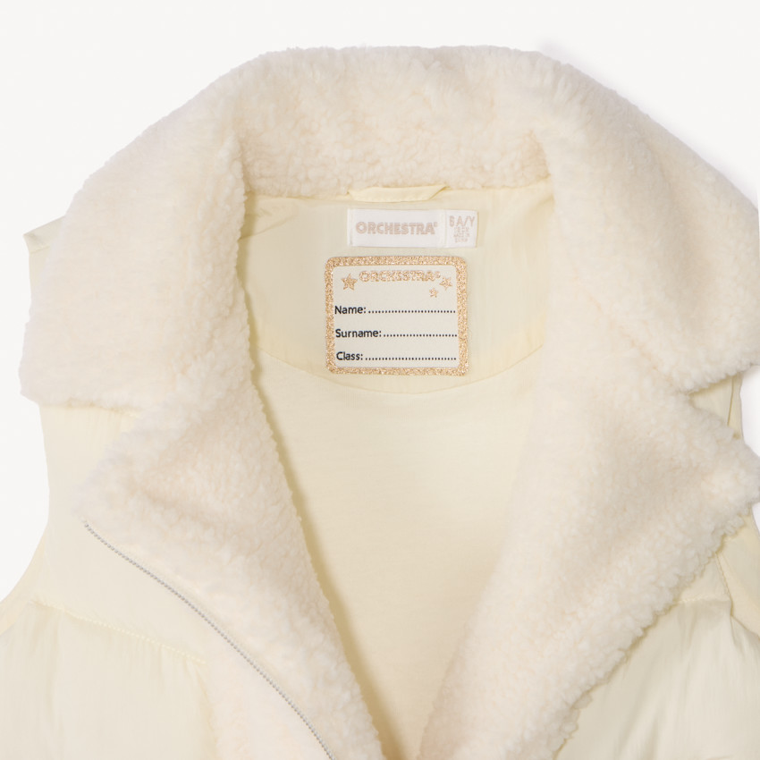 Chaleco de dos acolchado bicolor para niña 