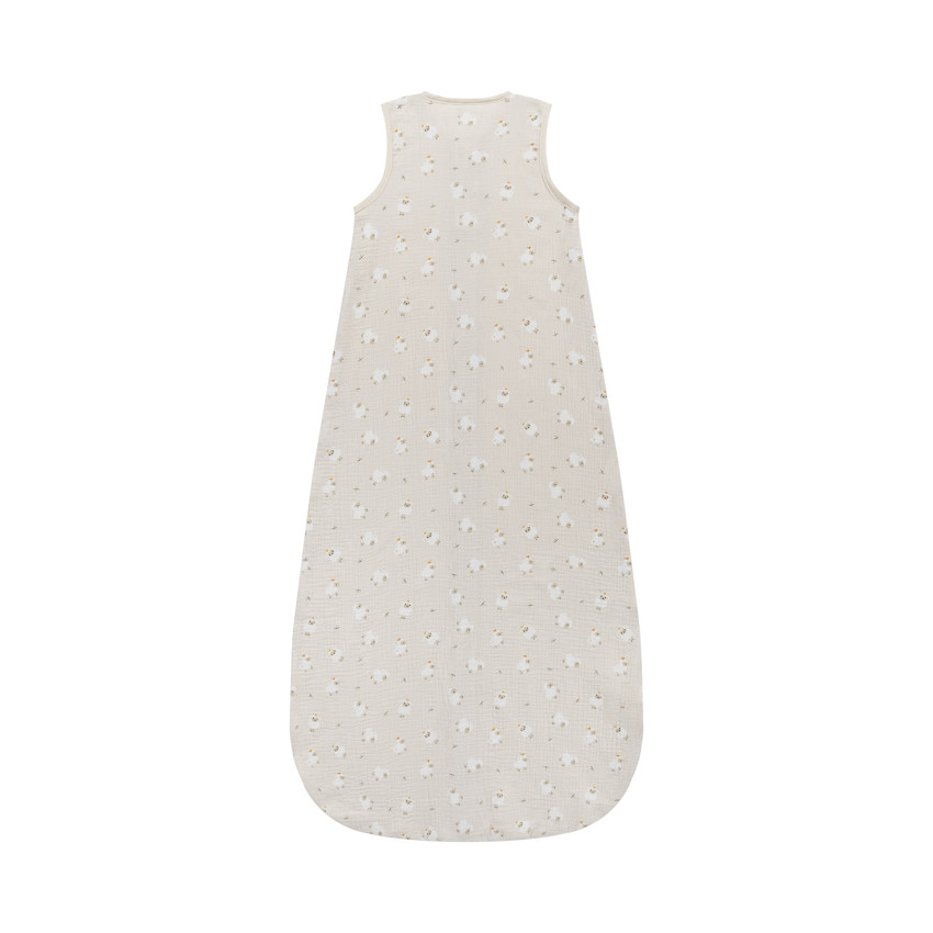 Saquito de dormir TOG 0.5 en gasa de algodón estampada de ovejas 18-36M La Vida en el Campo beige 