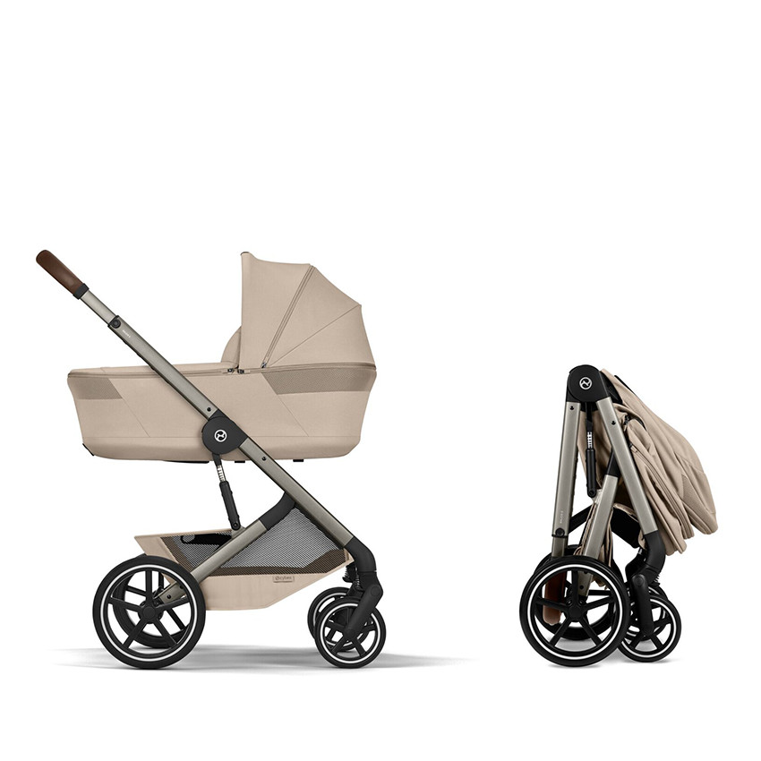 Poussette Duo Balios S Lux 2026 + Nacelle Pliable Almond Beige 