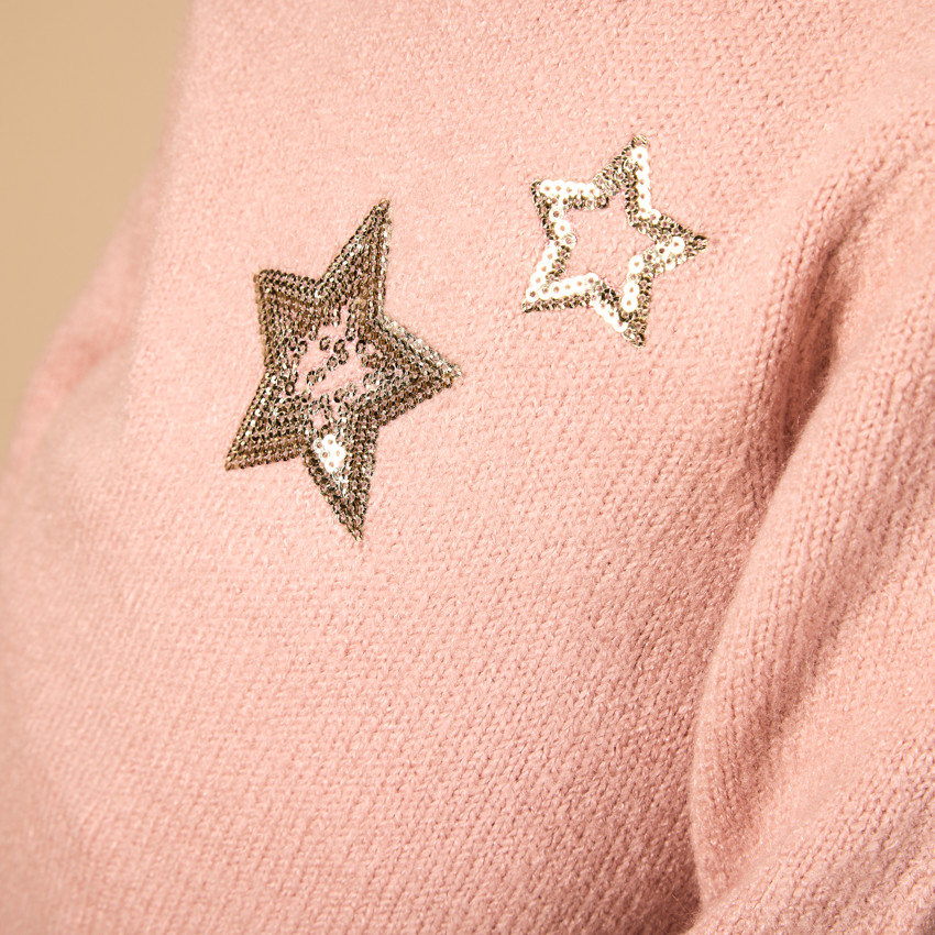 Ropa de punto con estrellas de lentejuelas para niña 