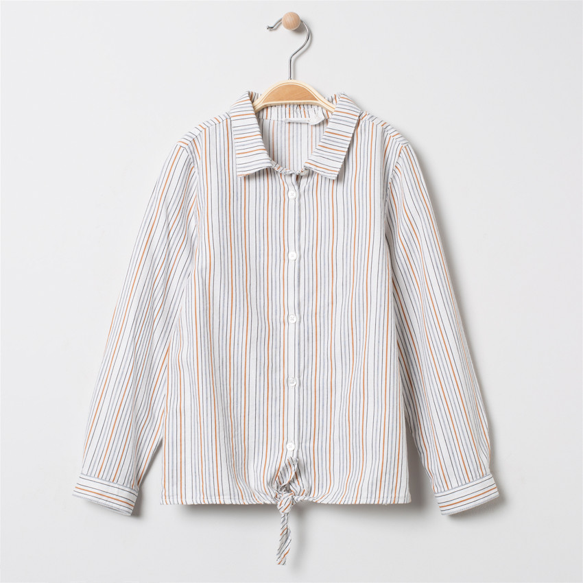 Camisa de manga larga con raya   Additional Camisa de manga larga con raya