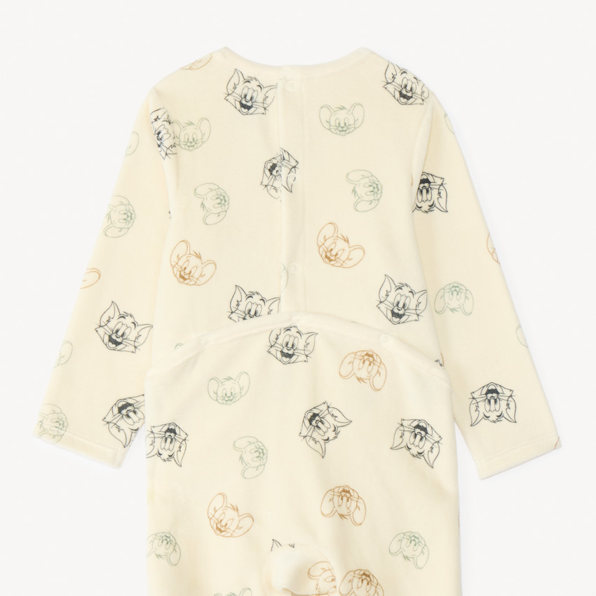 Juego de 2 pijamas Tom y Jerry Warner para bebé niño con aperturas diferentes según la edad. 