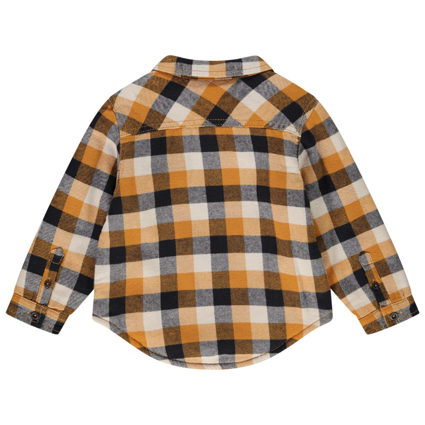 Sobrecamisa en franela a cuadros para bebé niño 