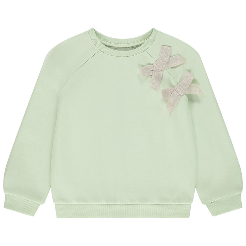 Sudadera de felpa oversize con grandes lazos para niña 