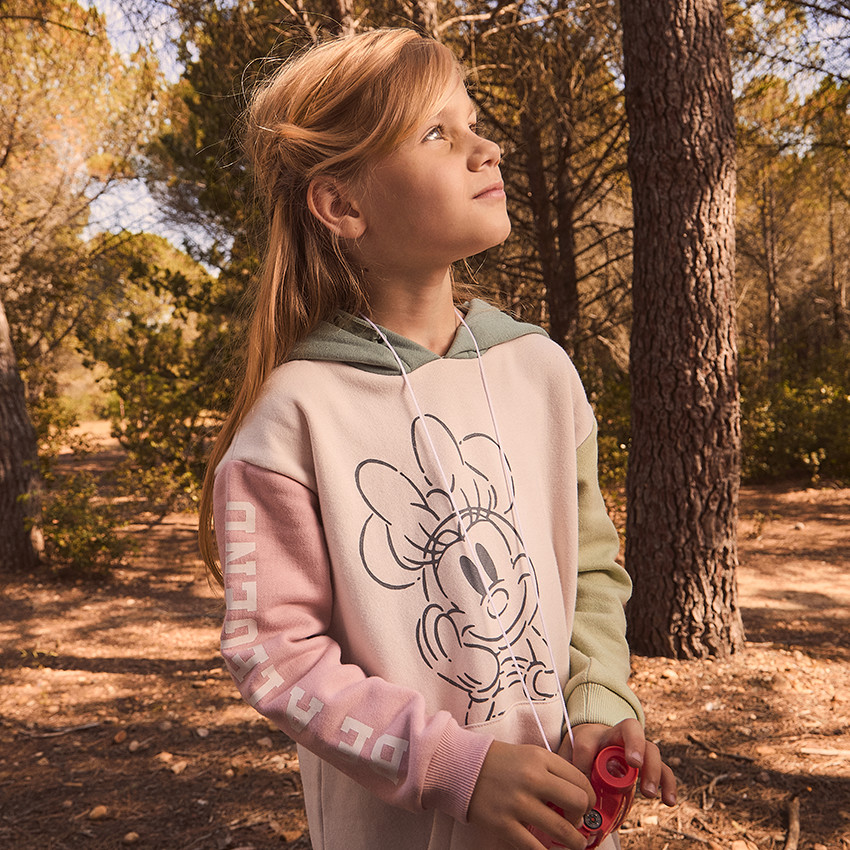 Ropa sudadera efecto color block Minnie Disney para niña 