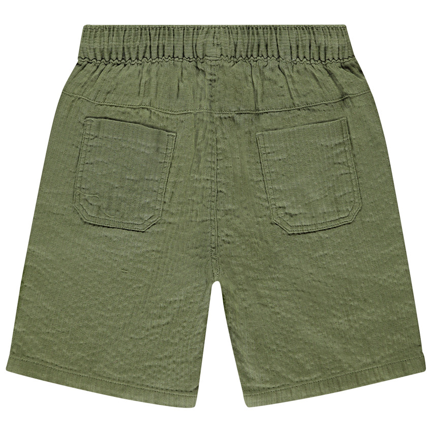 Bermudas de tela lisa con efecto estriado para niño 