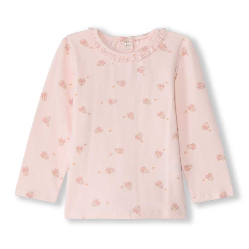Ensemble 2 pièces avec salopette Minnie Disney pour bébé fille 