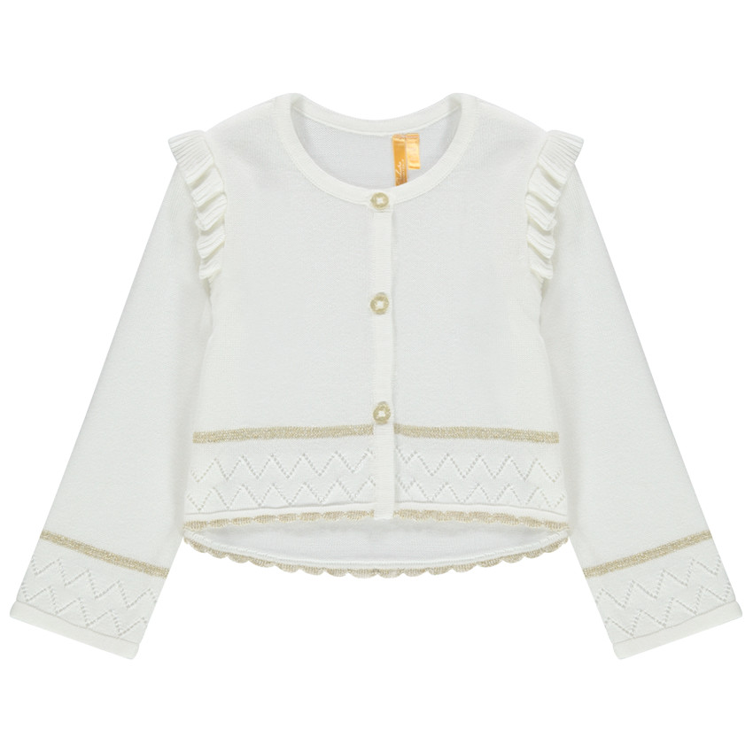 Chaqueta de punto con toques dorados 