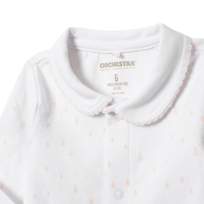 Body manga larga en algodón orgánico  