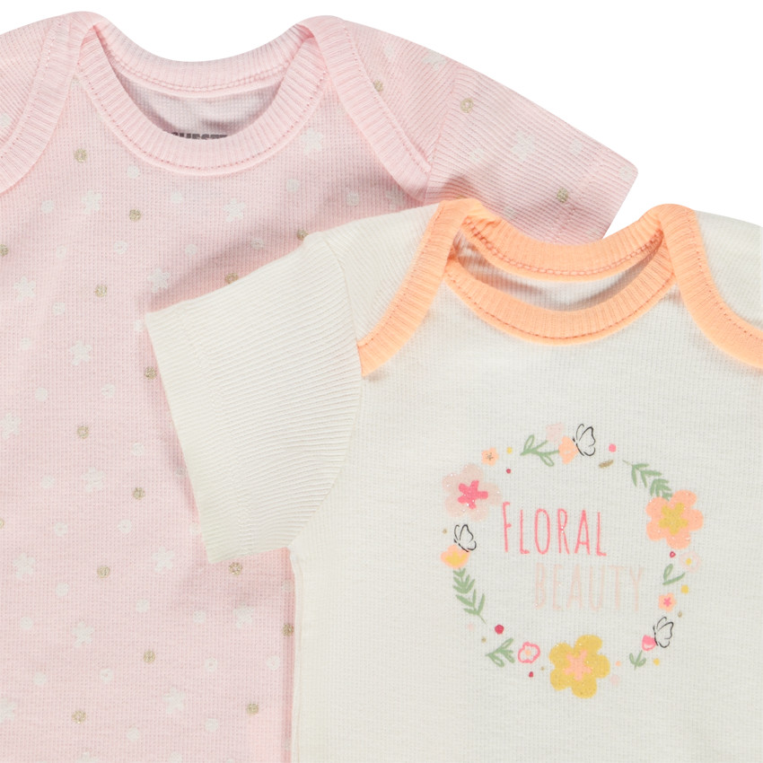 Pack de 5 bodies en punto de jersey para bebé niña 