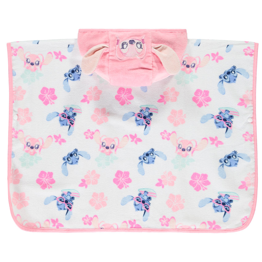 Poncho de baño estampado Stitch & Angel Disney para bebé niña 