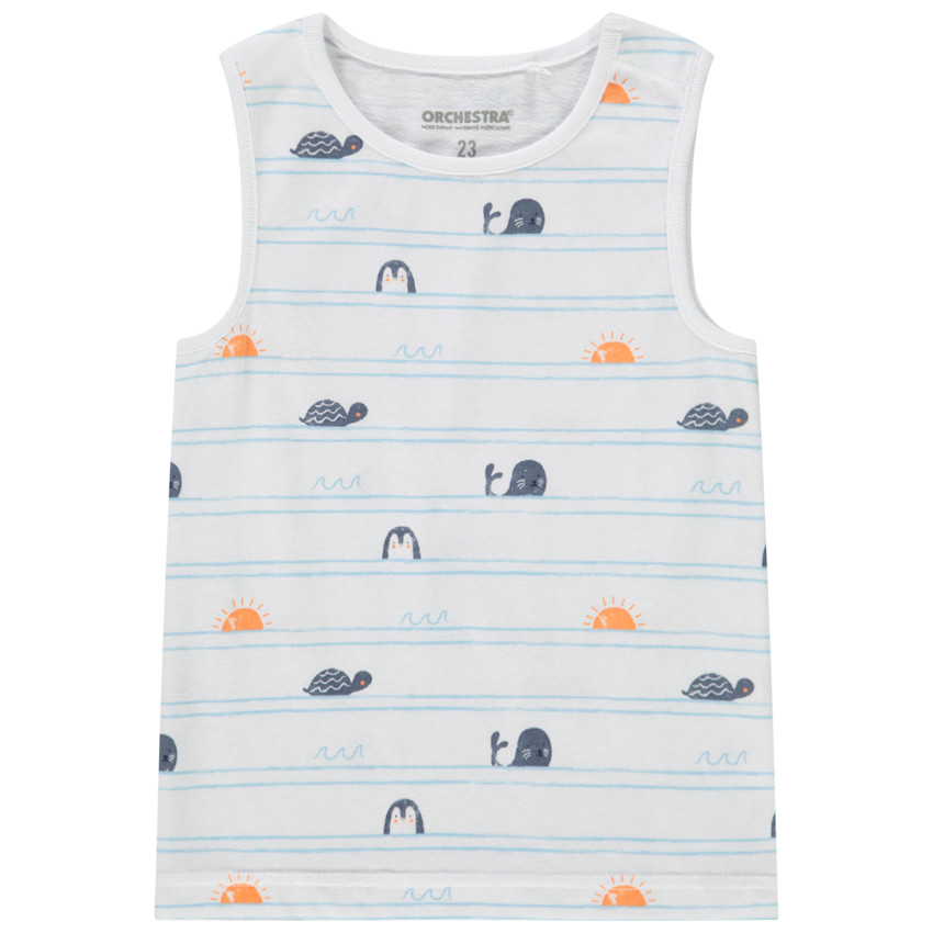 Camiseta sin mangas de punto jersey con motivo fantasía para bebé niño  Additional Camiseta sin mangas de punto jersey con motivo fantasía para bebé niño