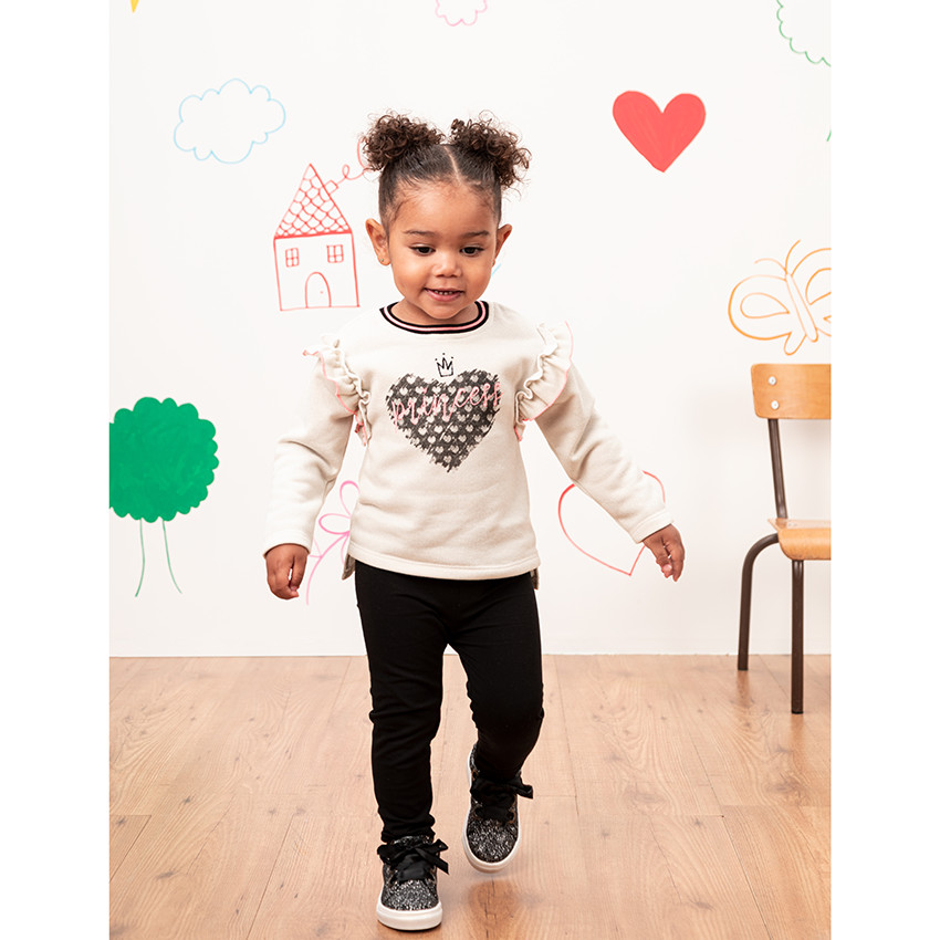 Pack de 2 leggings lisos de algodón para bebé niña 