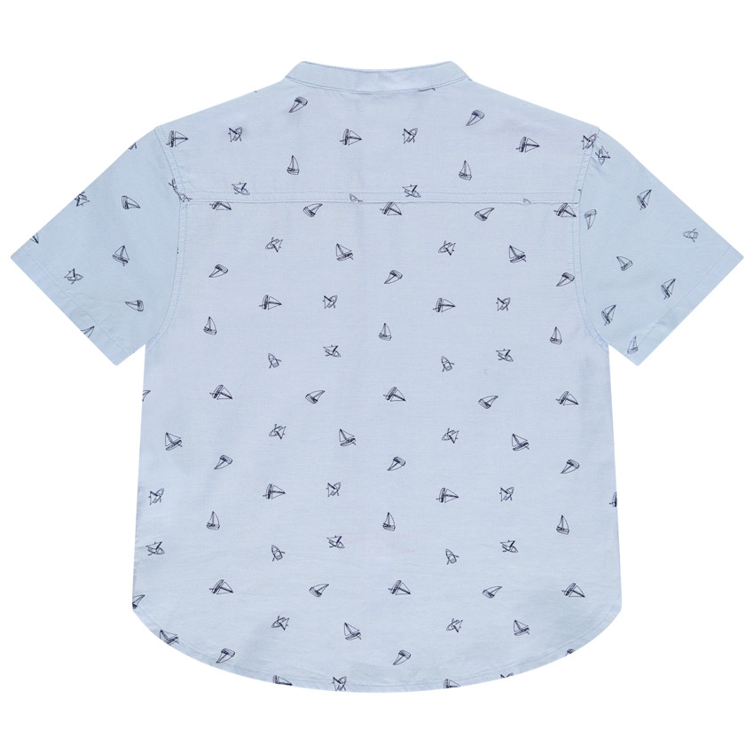 Camiseta de manga corta con estampado de veleros para niño 