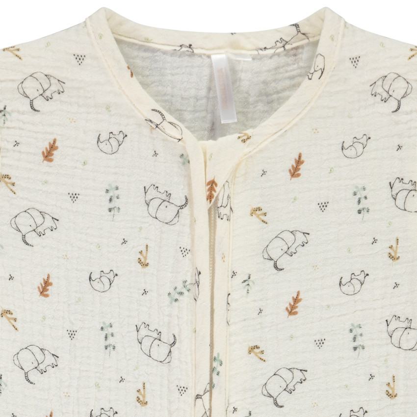 Saquito de dormir en doble gasa TOG 0.5 estampado elefantes para bebé  Additional Saquito de dormir en doble gasa TOG 0.5 estampado elefantes para bebé