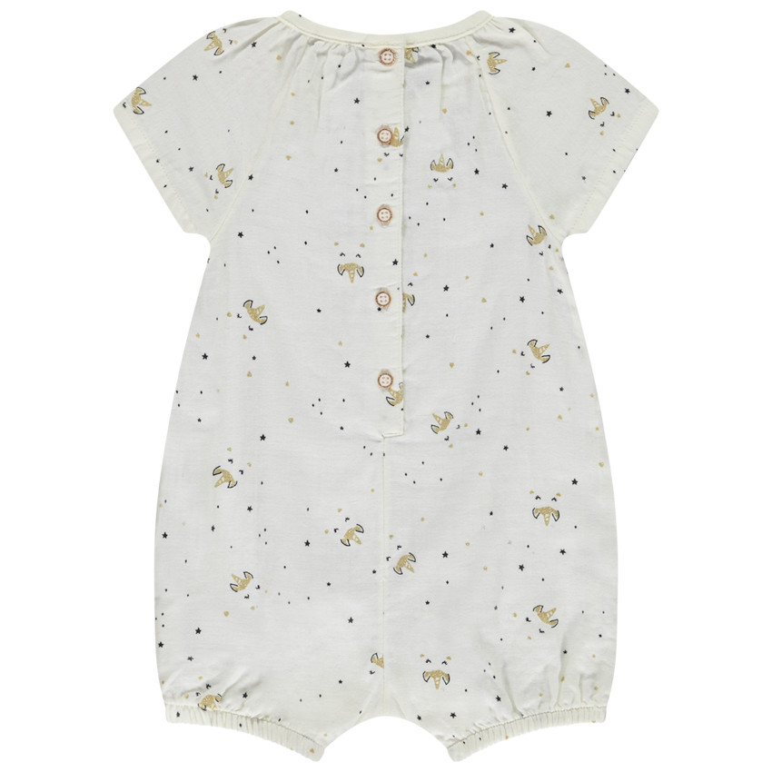 Combinaison corta estampado unicornios para bebé niña 