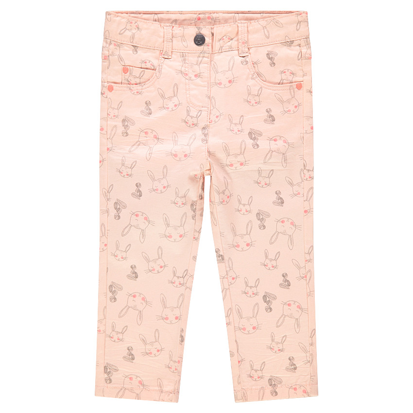Pantalón slim con efecto arrugado y conejos all over  Additional Pantalón slim con efecto arrugado y conejos all over