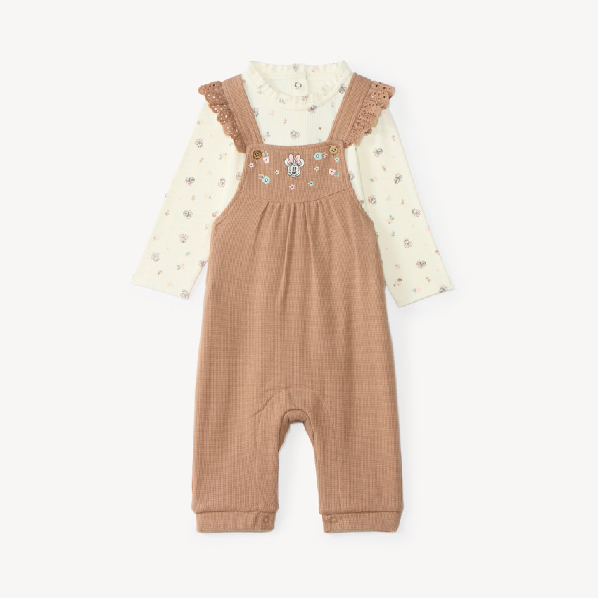 Conjunto de peto de 2 piezas para bebé niña con estampado de Minnie Disney 