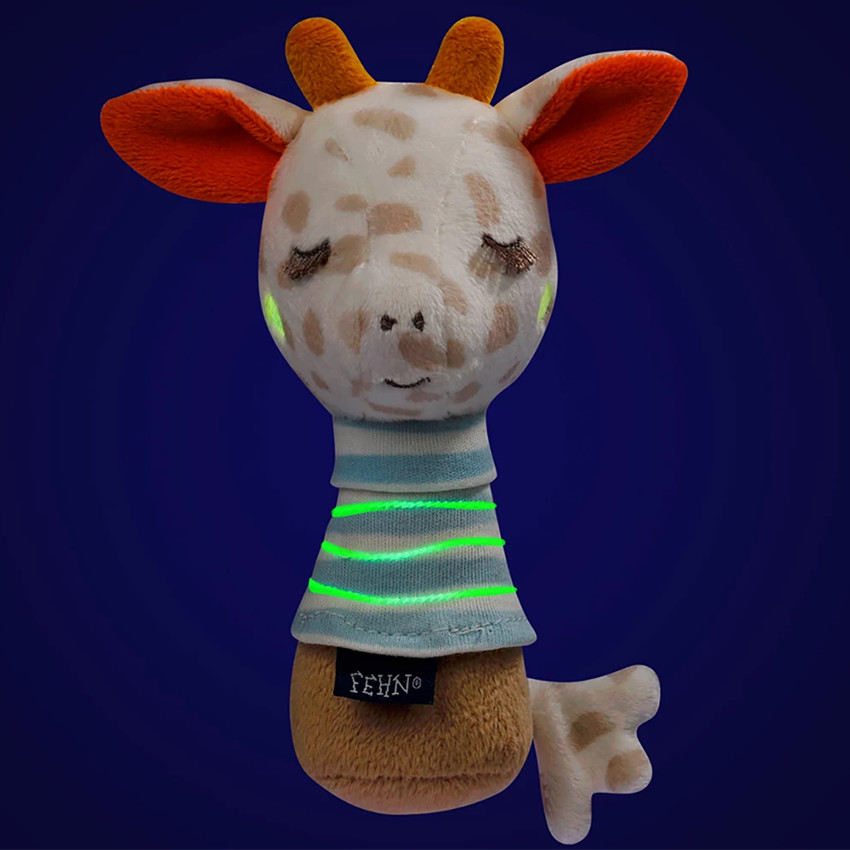 Juguete de agarre y sonajero brilla en la oscuridad Jirafa 0M+ 