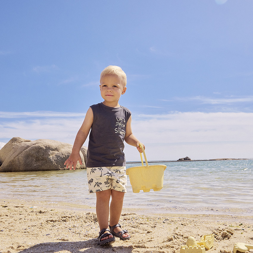 Conjunto de 2 piezas con bermuda estampada para bebé niño 