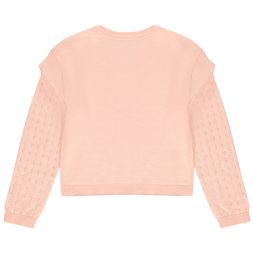 Chaqueta de punto detalles calados 