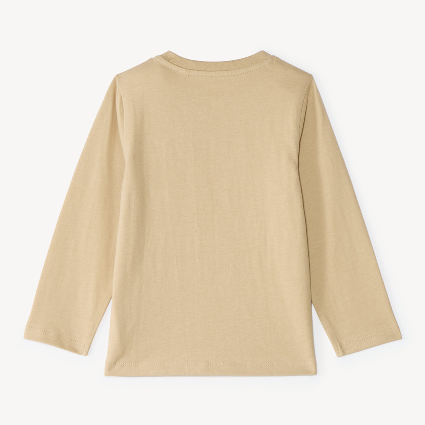 Camiseta de manga larga para bebé niño con bolsillo divertido 
