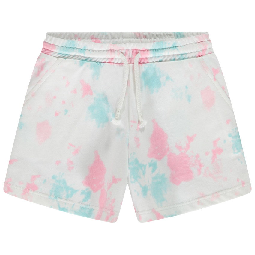 Short de felpa efecto tie & dye para niña 
