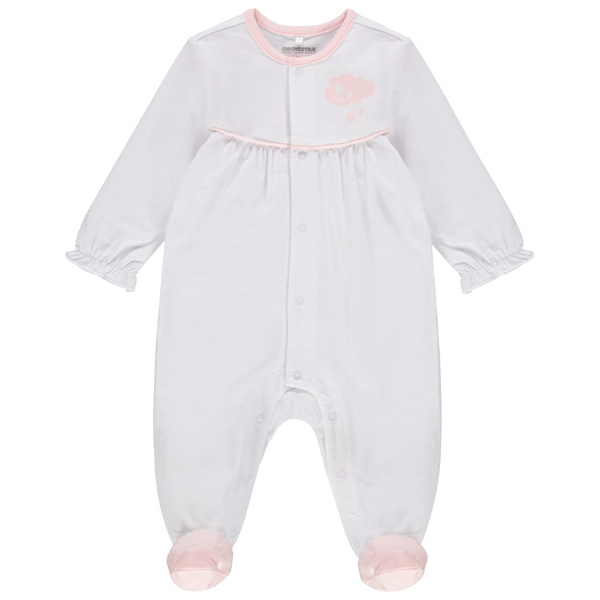 Pelele de algodón orgánico print nubes 