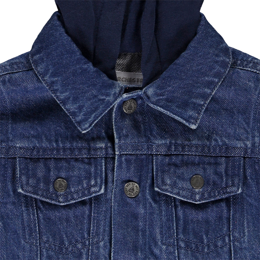 Chaqueta bicolor con capucha para bebé niño 