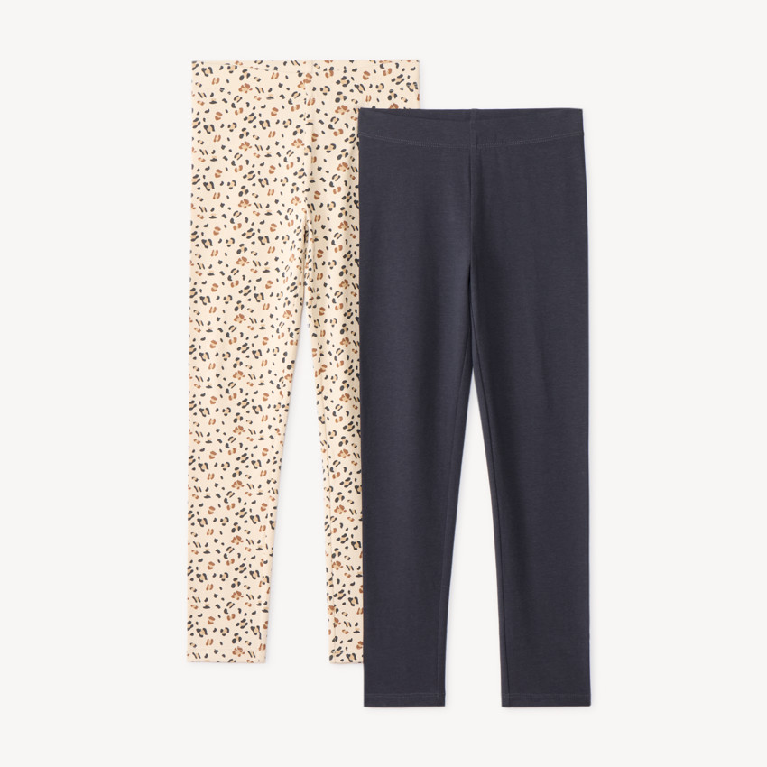Conjunto de 2 calzoncillos en color liso y estampado para niña 