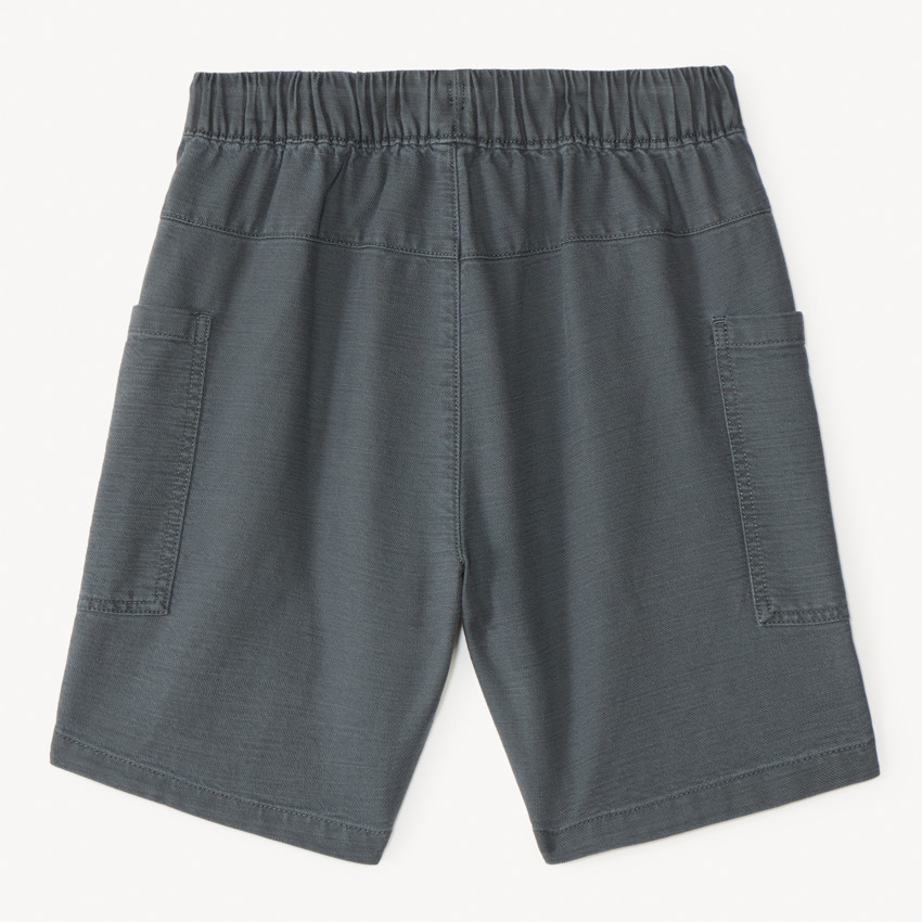 Bermudas lisas con bolsillos de carpintero para niño 
