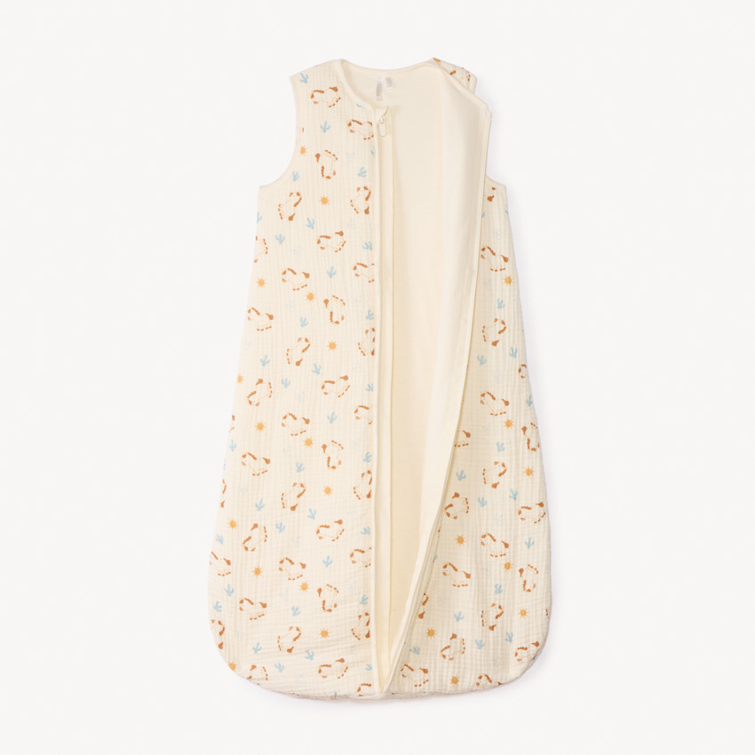 Saco de dormir TOG 2.5 de gasa impresa de caballos para bebé niño 