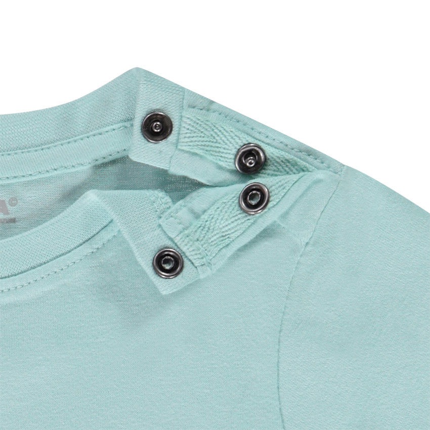 Camiseta de jersey con estampado animal y mensaje en relieve para bebé niño 