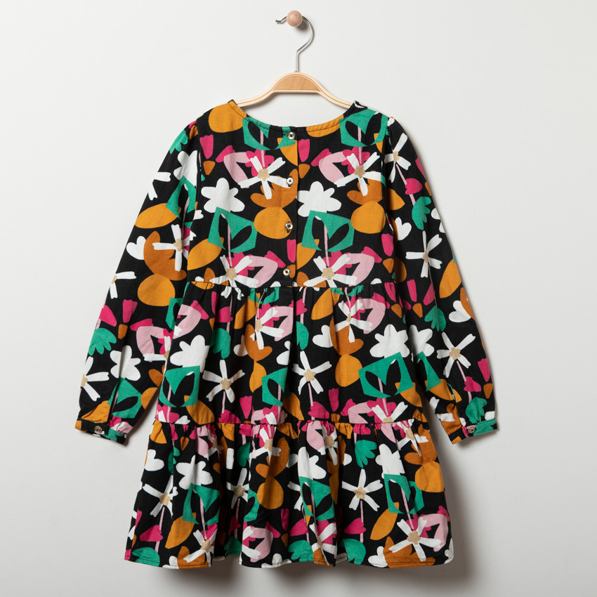 Vestido de manga larga estampado floral 