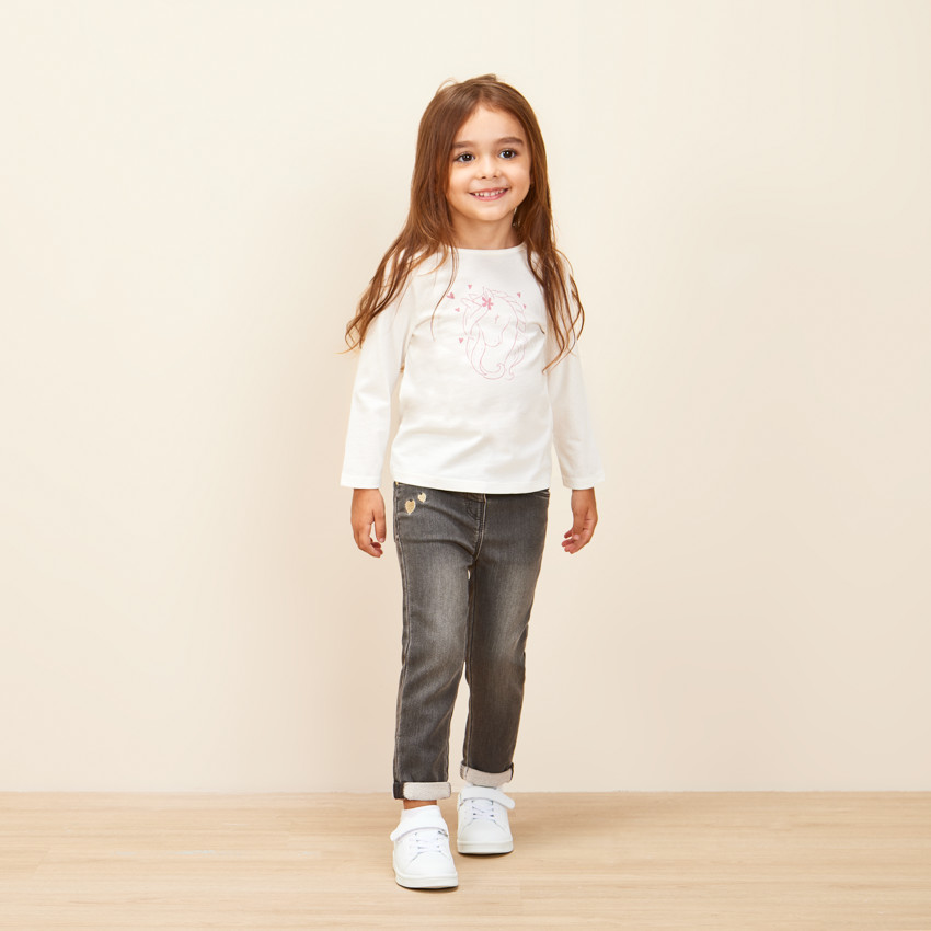 Camiseta de manga larga de jersey para bebé niña 