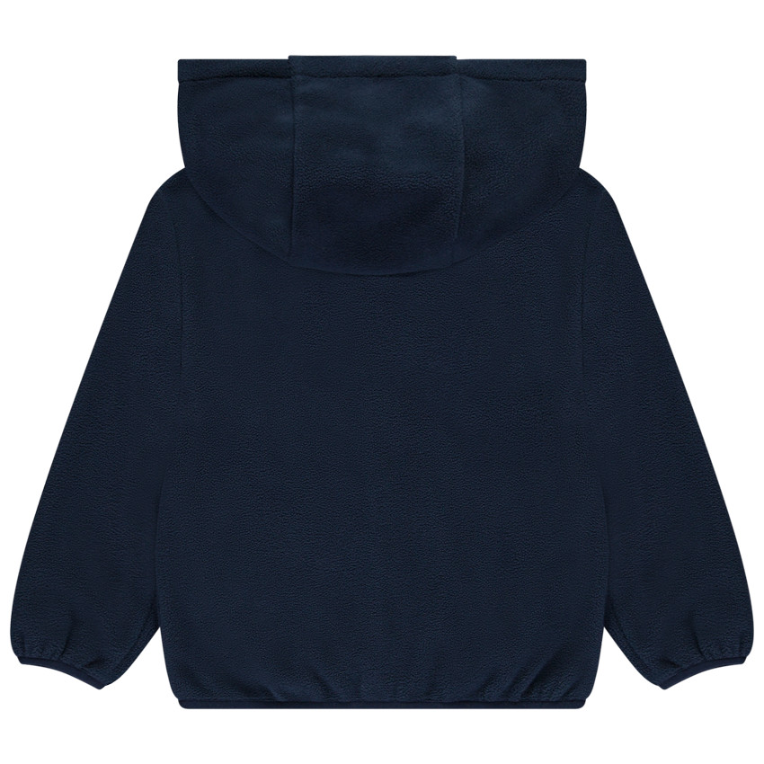 Chaqueta polar lisa con capucha para niño 