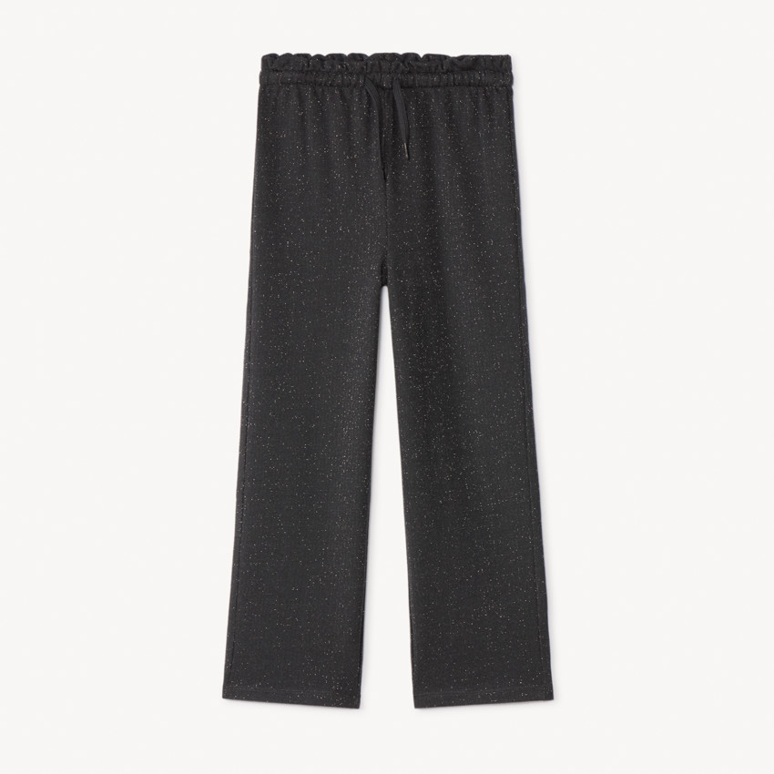Pantalón de chándal recto de felpa brillante niña 