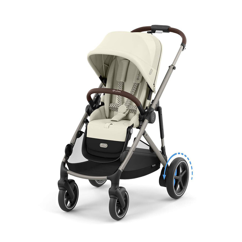 Poussette électrique avec panier e-Gazelle S taupe/seashell beige 