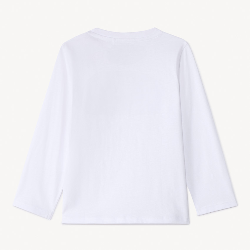 Camiseta de manga larga lisa con estampado para bebé niño 