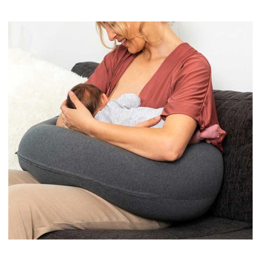 Cojín de lactancia Doomoo Buddy multiusos 180 cm - Jersey verde 