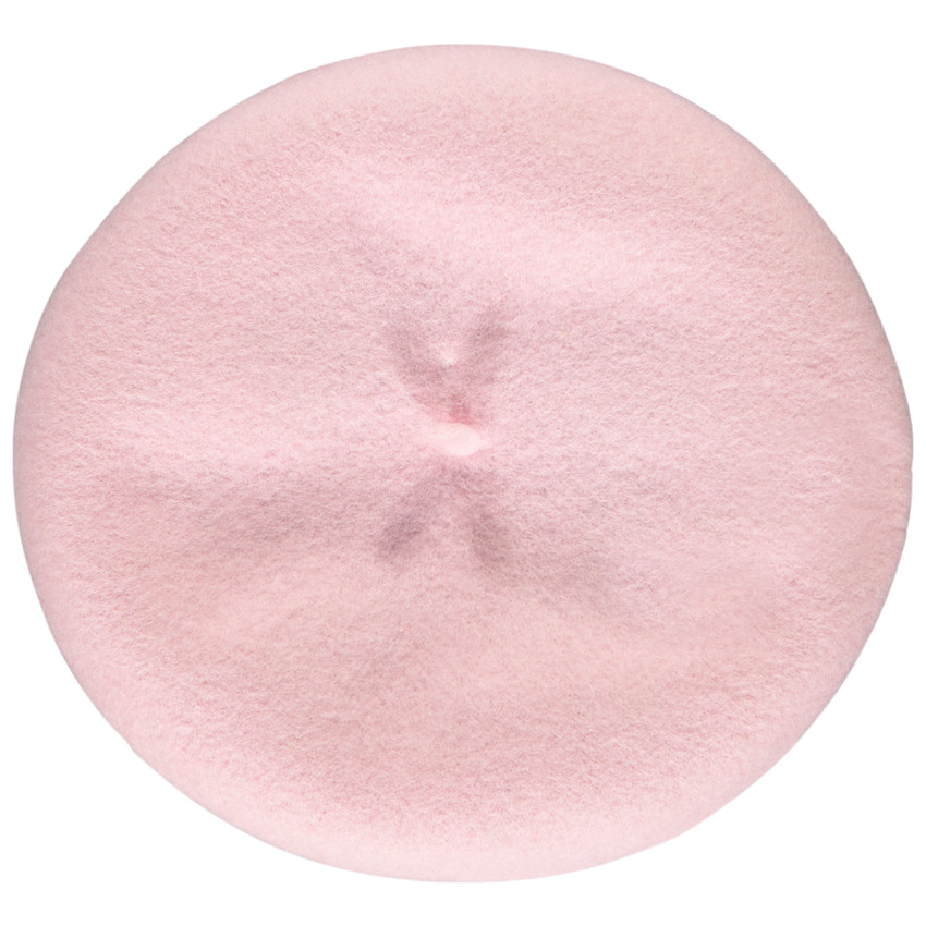 Béret de fieltro rosa claro para niña 
