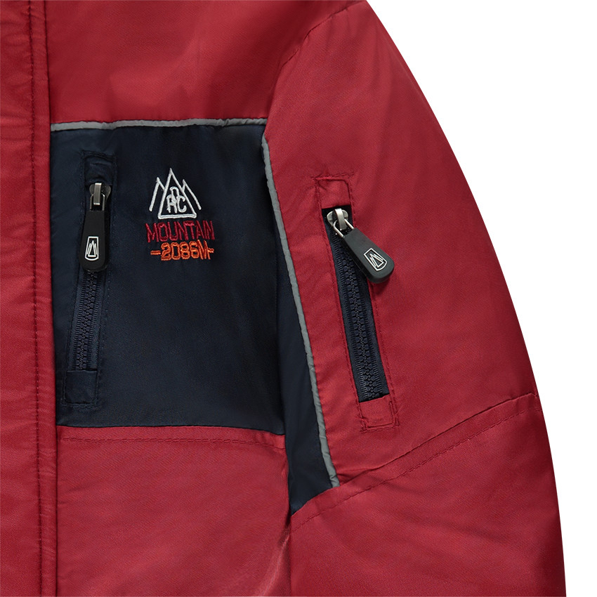 Cazadora de esquí bicolor impermeable con forro de micropolar 