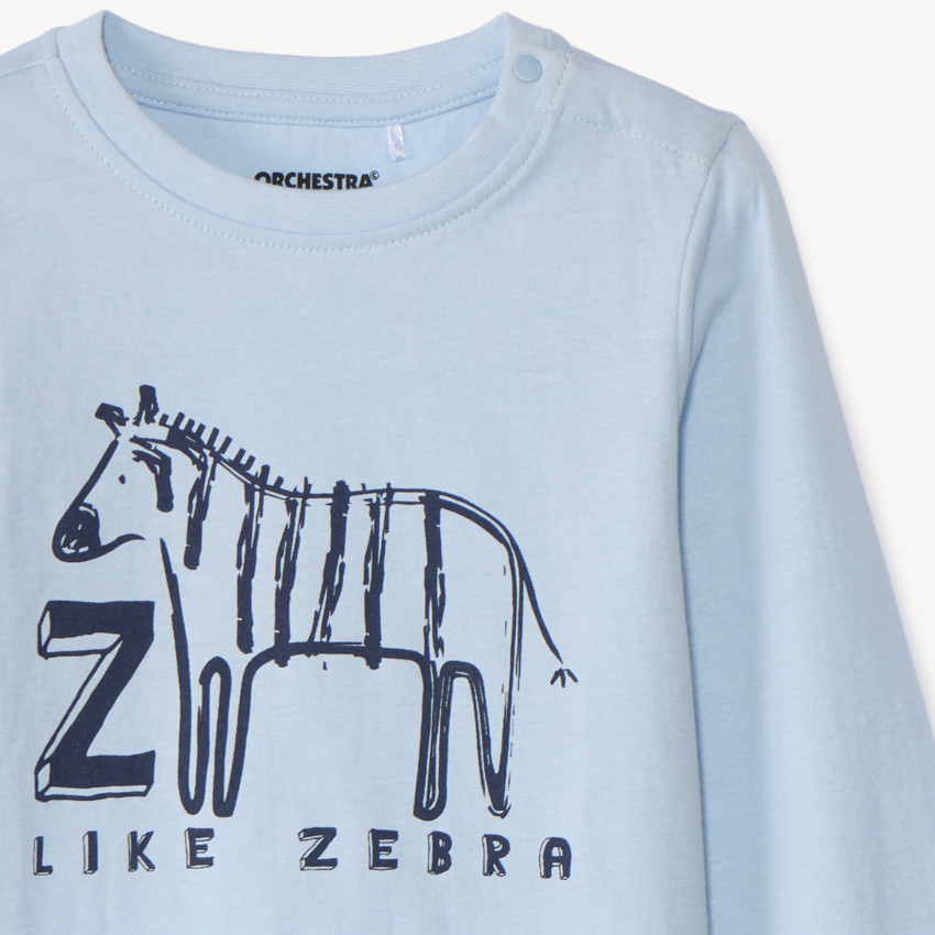 Camiseta de manga larga con estampado de animal para bebé niño 