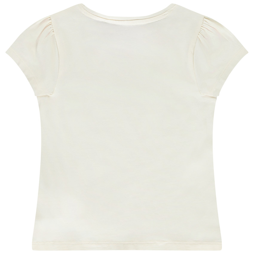 Camiseta manga corta con estampado de lentejuelas para niña 