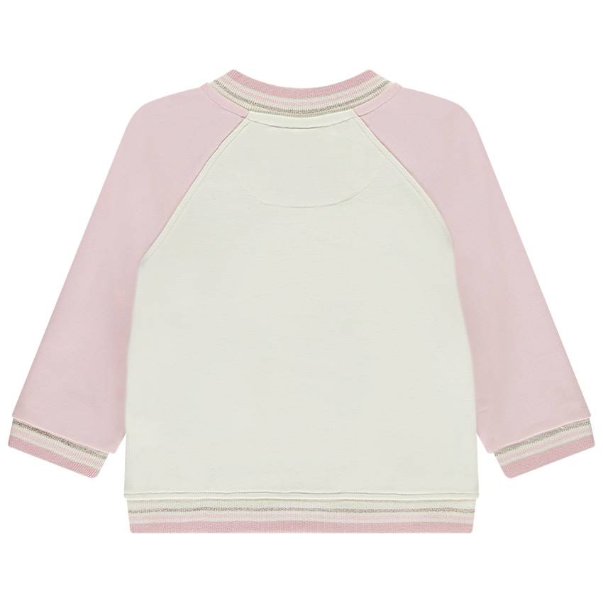 Chaqueta teddy de felpa efecto color bloque para niña bebé 