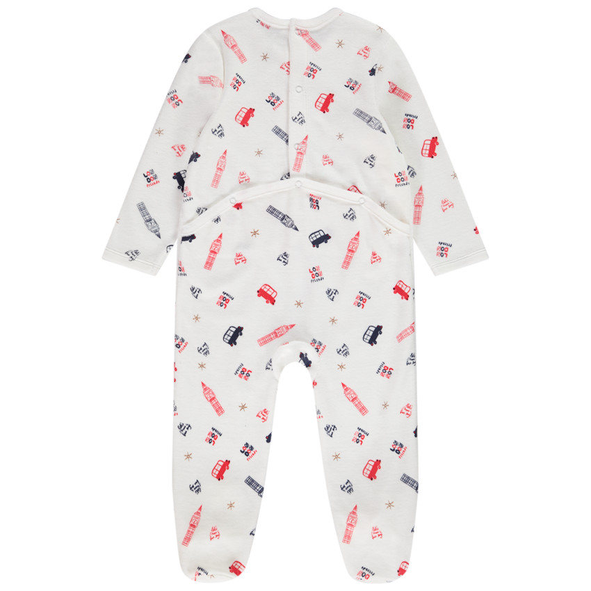 Saco de dormir para bebé en terciopelo estampado London trip 