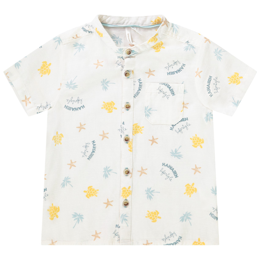 Camisa de manga corta con estampado fantasía para bebé niño 